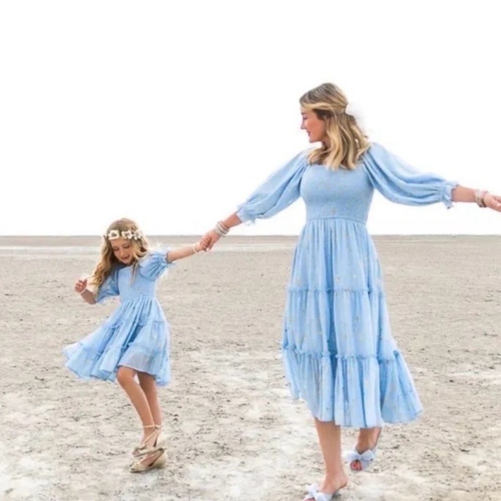 Ivy City Mommy & Me Matching Starry Night Dresses